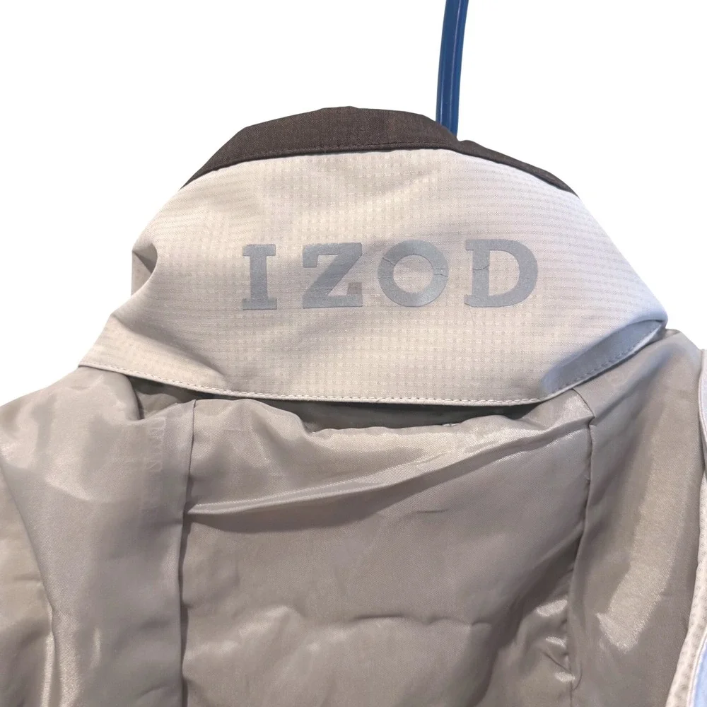 IZOD PerformX Mens Medium Gray Hooded Ripstop‎ Winter Jacket Fleece Lined Heavy